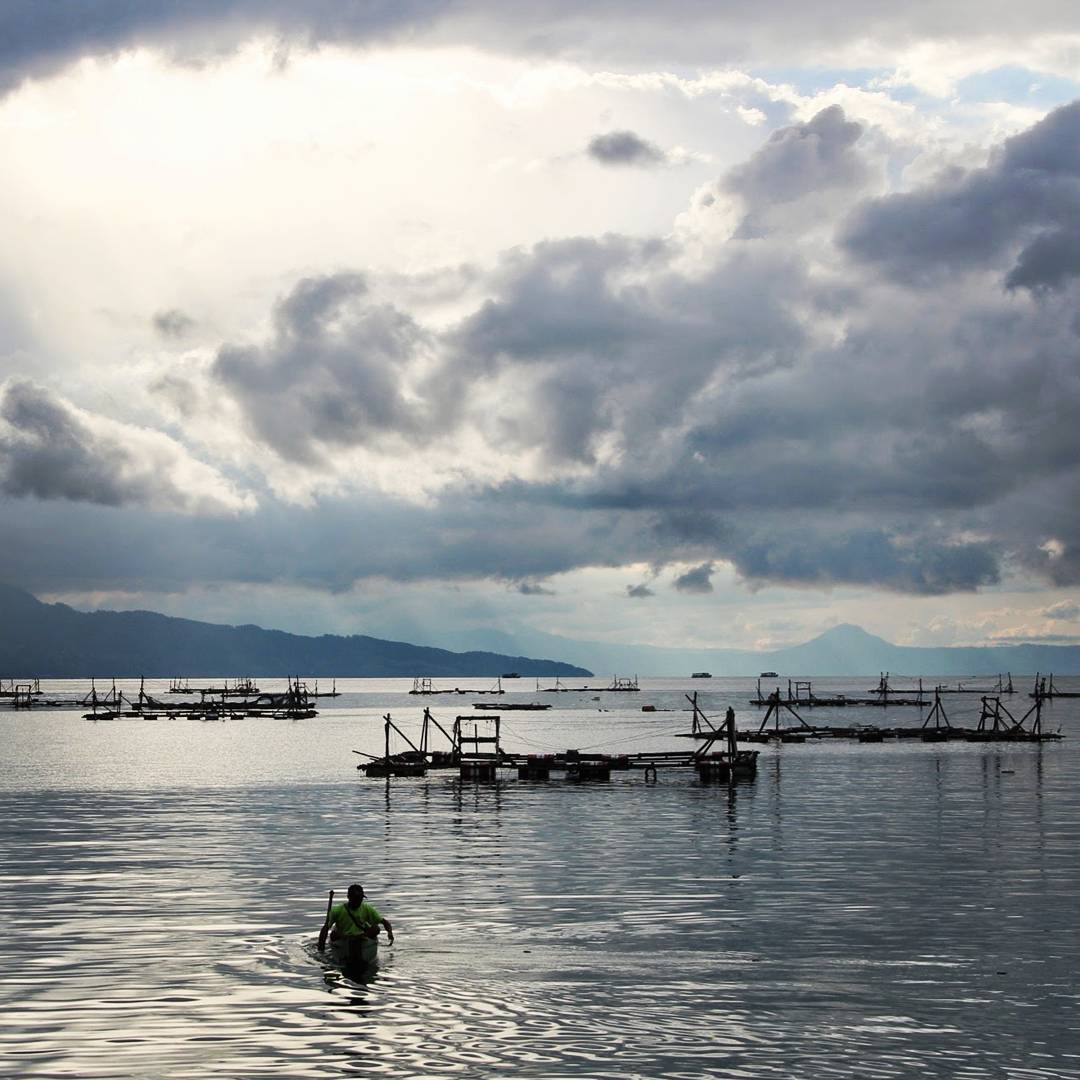 Fisherman on Lake Toba